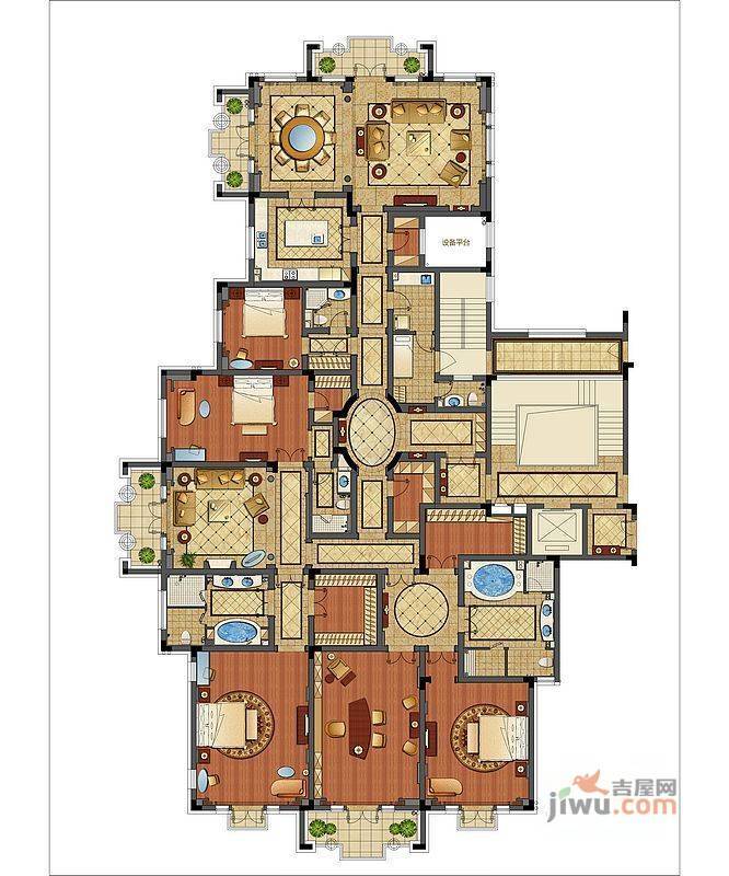 维科上院姚江府5室3厅6卫540㎡户型图