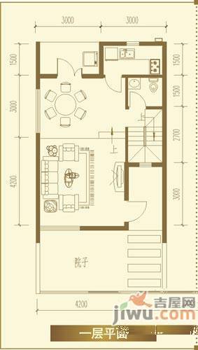 泾渭上城3室2厅3卫120㎡户型图