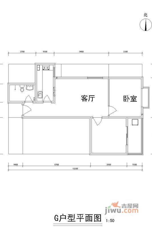 雅逸新城1室1厅0卫84.2㎡户型图