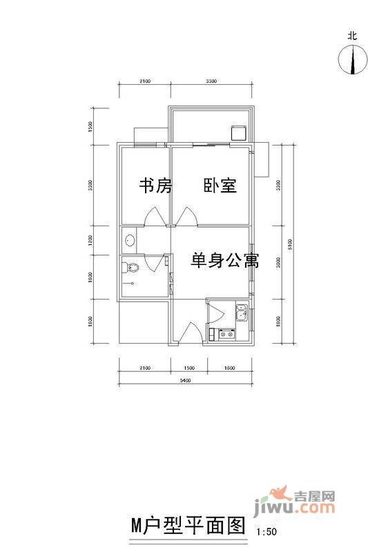 雅逸新城1室0厅0卫56㎡户型图