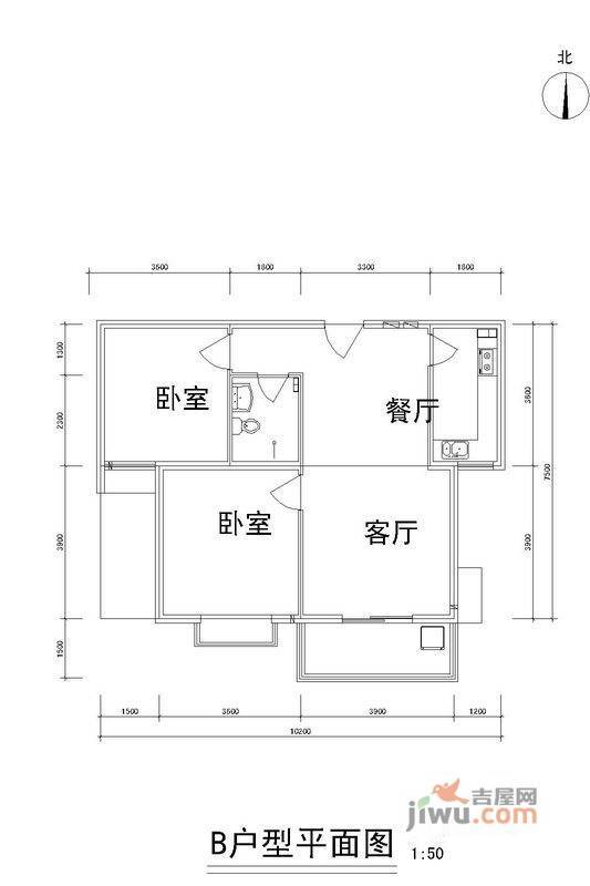 雅逸新城2室2厅0卫89.2㎡户型图