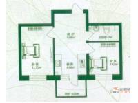 左岸春天2室1厅1卫55㎡户型图