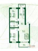 左岸春天2室2厅1卫89.2㎡户型图