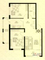 紫金宫庭2室2厅1卫57.1㎡户型图