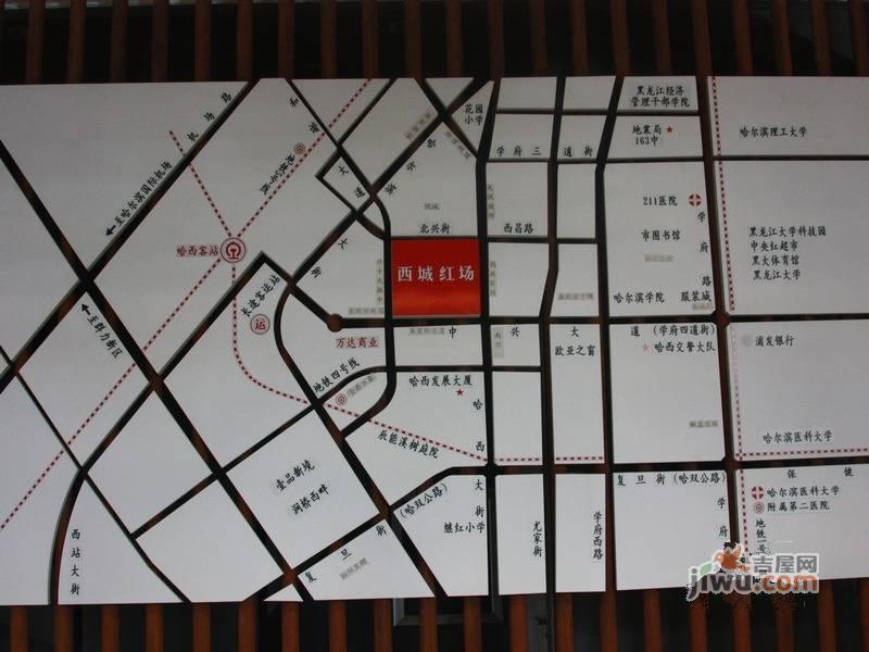 红博西城红场天街位置交通图图片