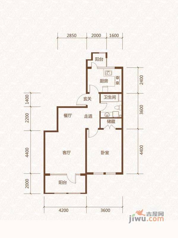 群力玫瑰湾3室2厅2卫151.8㎡户型图