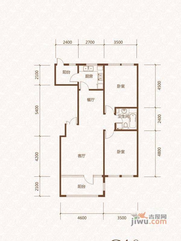 群力玫瑰湾3室2厅2卫151.8㎡户型图