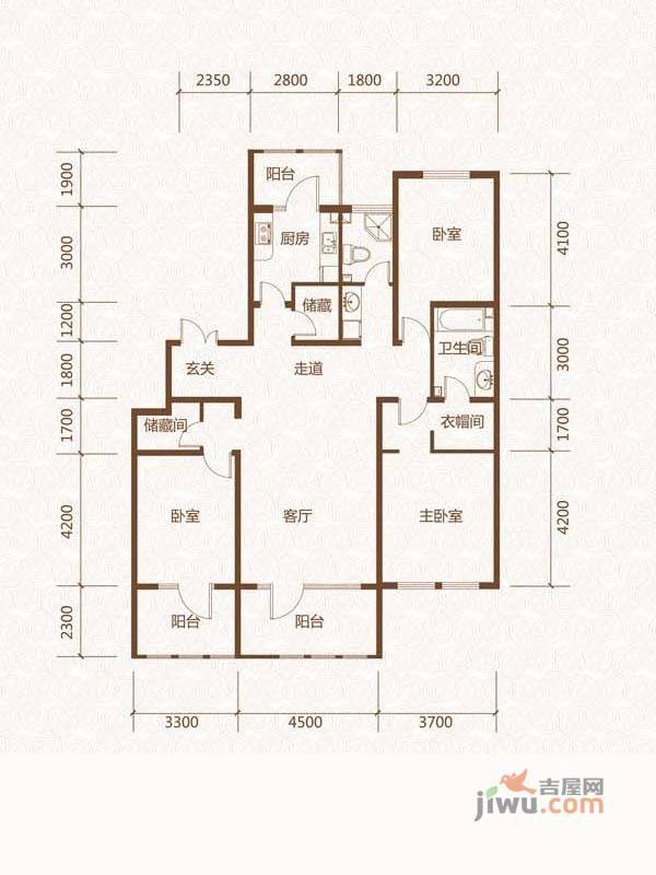 群力玫瑰湾1室1厅1卫97.6㎡户型图