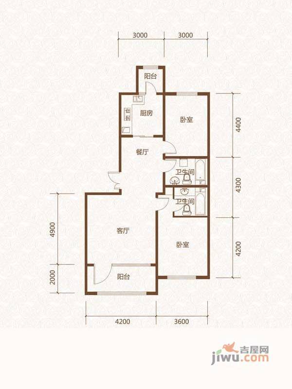 群力玫瑰湾4室2厅2卫200.7㎡户型图