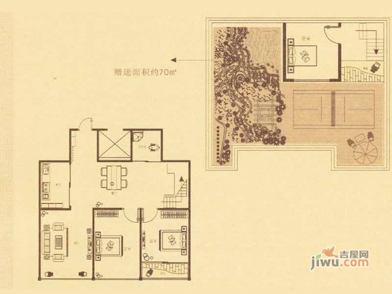 腾盛第五城3室2厅1卫110.3㎡户型图