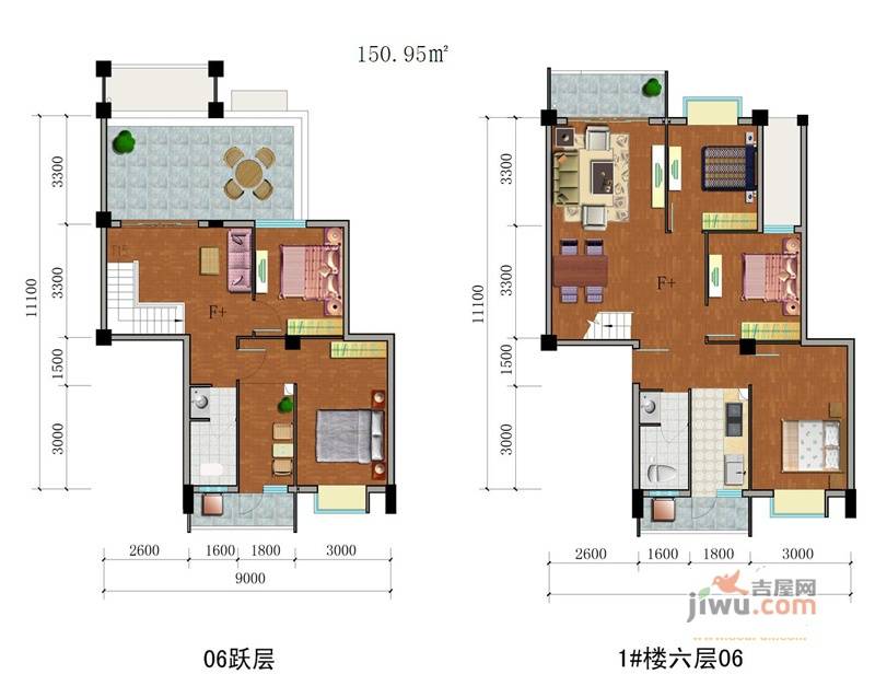 香堤雅院5室3厅2卫150.9㎡户型图