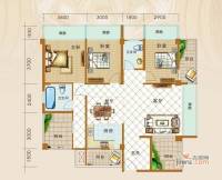 明都锦绣花园3室2厅2卫139.2㎡户型图