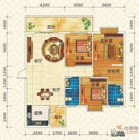 振宁现代鲁班3室2厅2卫118.6㎡户型图