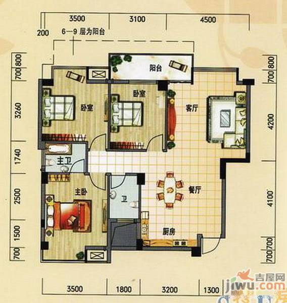 碧园南城故事2室2厅0卫户型图