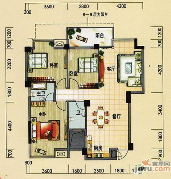 碧园南城故事2室2厅0卫户型图