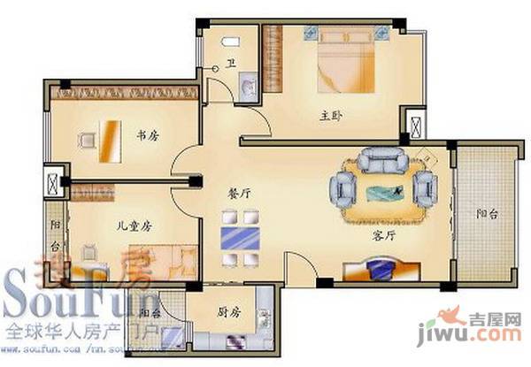 碧园南城故事2室2厅0卫户型图