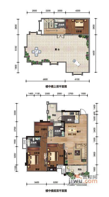 盛天果岭4室2厅3卫139.9㎡户型图