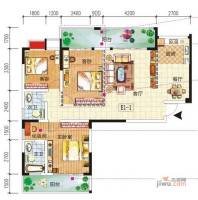 启美新城3室2厅2卫127.3㎡户型图