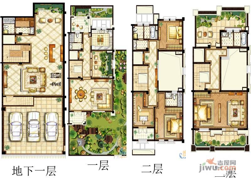 九龙仓凤凰湖墅6室4厅5卫户型图