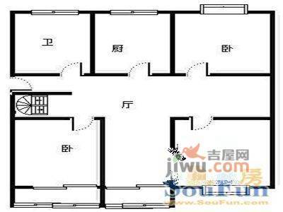 莱茵郡3室2厅1卫户型图