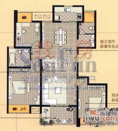 嘉城尚郡3室2厅2卫149㎡户型图