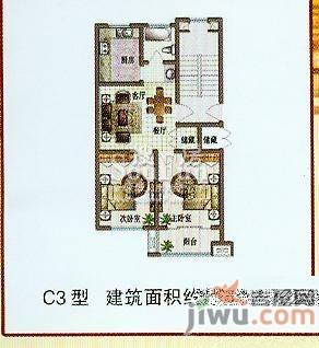 都市华庭2室2厅1卫78.2㎡户型图