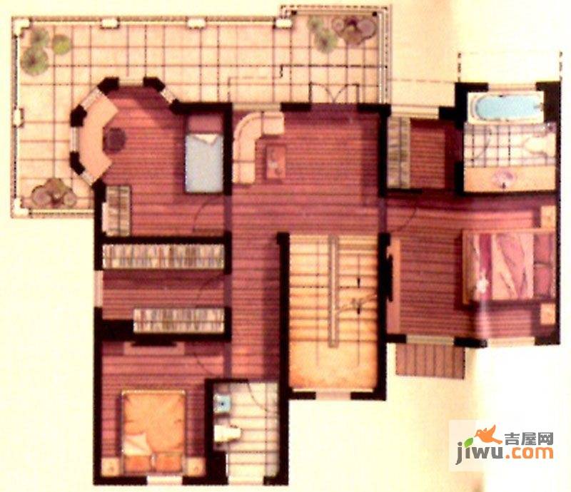 恒大海上威尼斯4室3厅3卫386.6㎡户型图