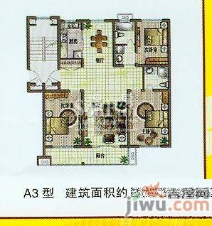 都市华庭2室3厅2卫129.9㎡户型图