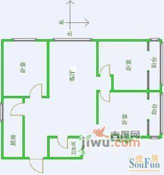 晏园凤凰汇3室1厅1卫户型图