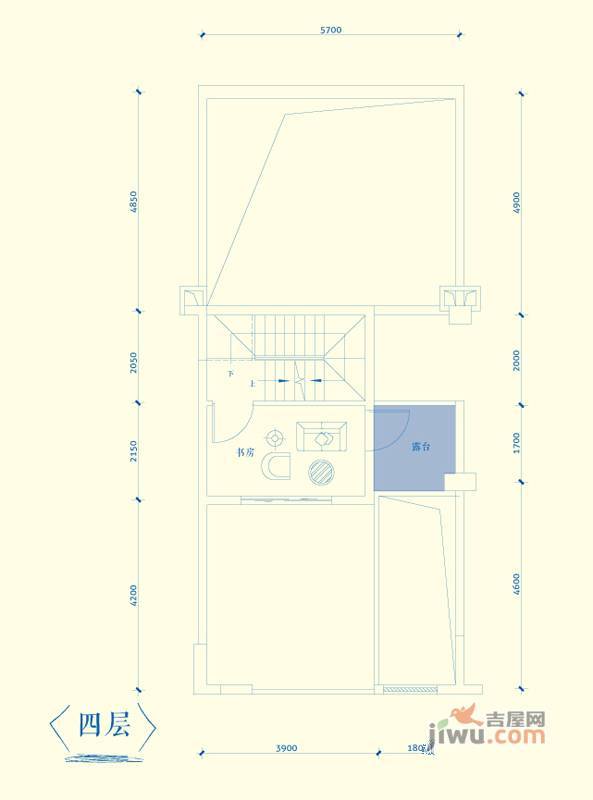 金地扑满花园2室2厅3卫161.9㎡户型图