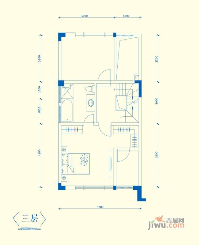 金地扑满花园3室2厅3卫151.2㎡户型图