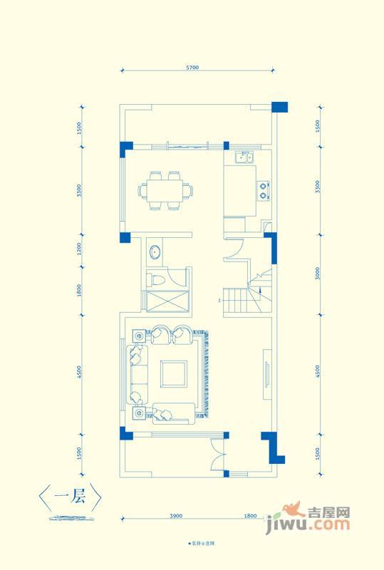 金地扑满花园3室2厅3卫151.2㎡户型图