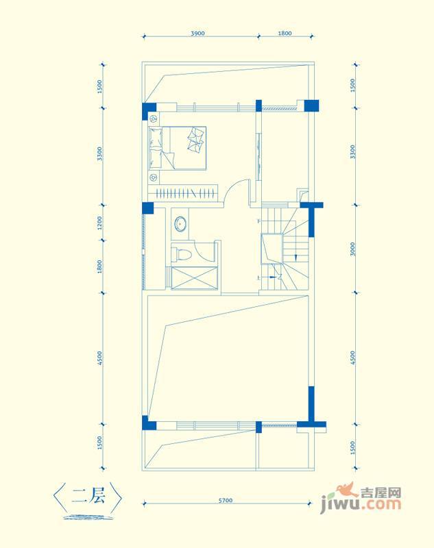 金地扑满花园2室2厅3卫158㎡户型图