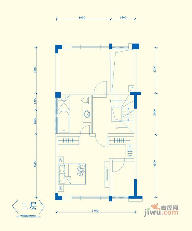 金地扑满花园2室2厅3卫158㎡户型图