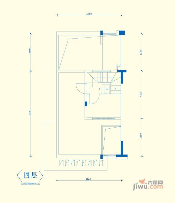 金地扑满花园2室2厅3卫158㎡户型图