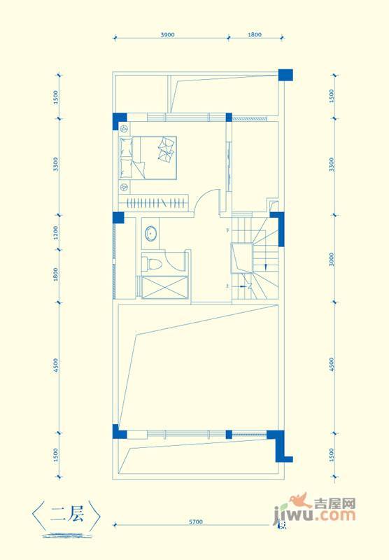 金地扑满花园2室2厅3卫151㎡户型图