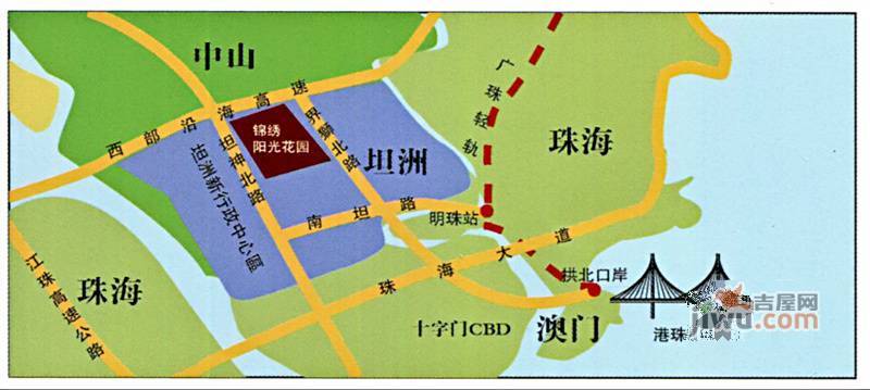 锦绣阳光花园位置交通图1