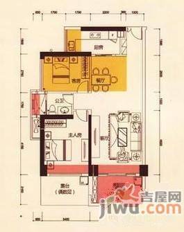 御景国际2室2厅1卫82㎡户型图