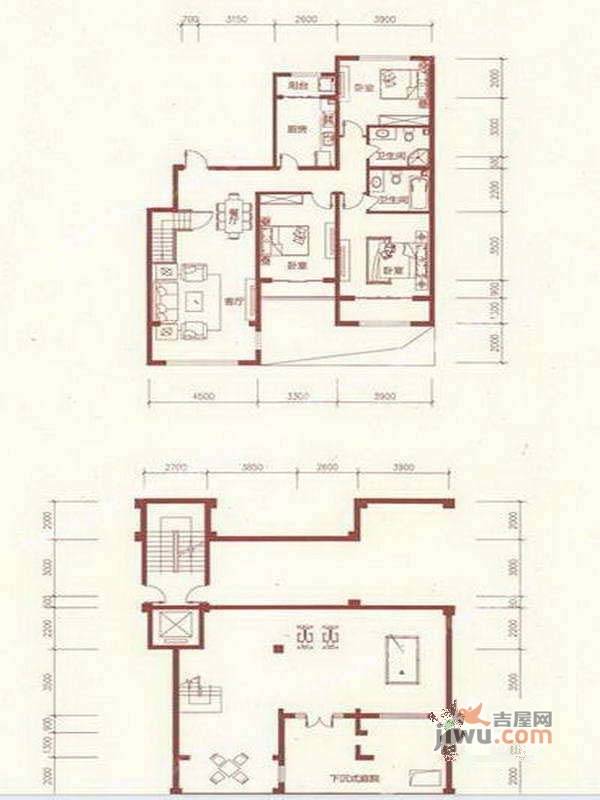 皇冠壹品3室2厅2卫281㎡户型图