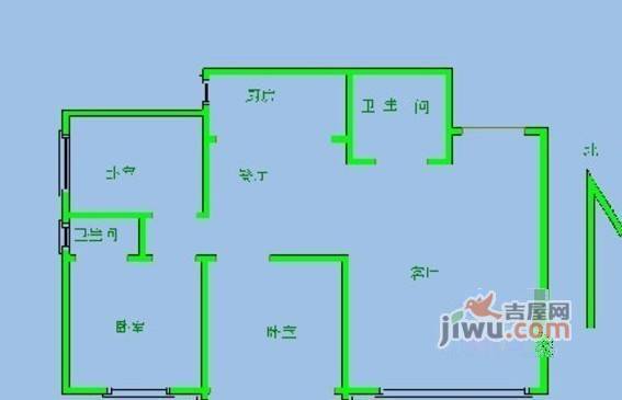 仁和宜佳公寓2室2厅1卫户型图