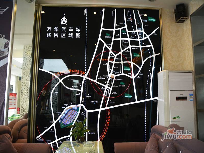 万华汽车城位置交通图图片