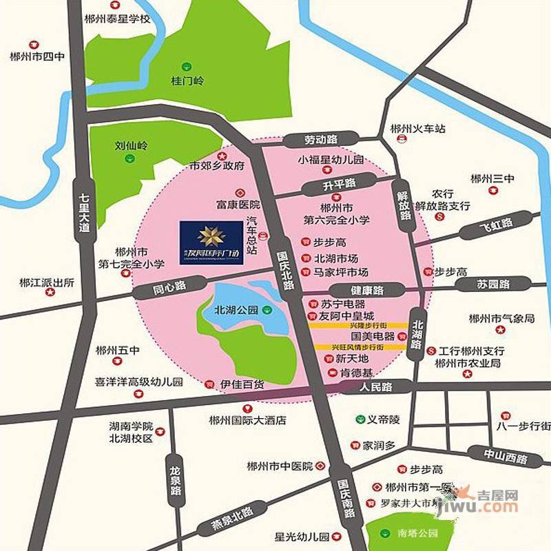 郴州友阿国际广场位置交通图