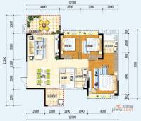 珠江愉景新城3室2厅2卫122㎡户型图