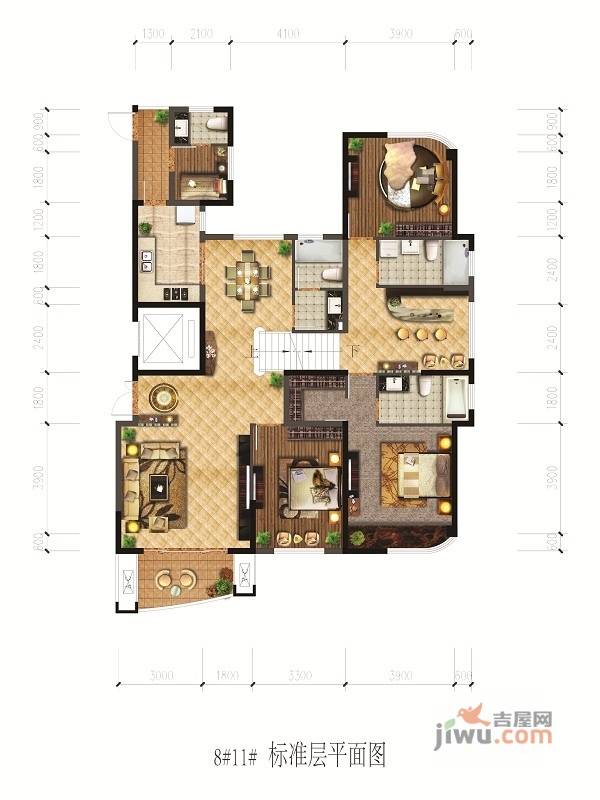 融侨华府5室3厅4卫175㎡户型图