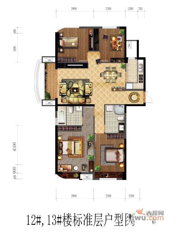 融侨华府4室2厅2卫143㎡户型图