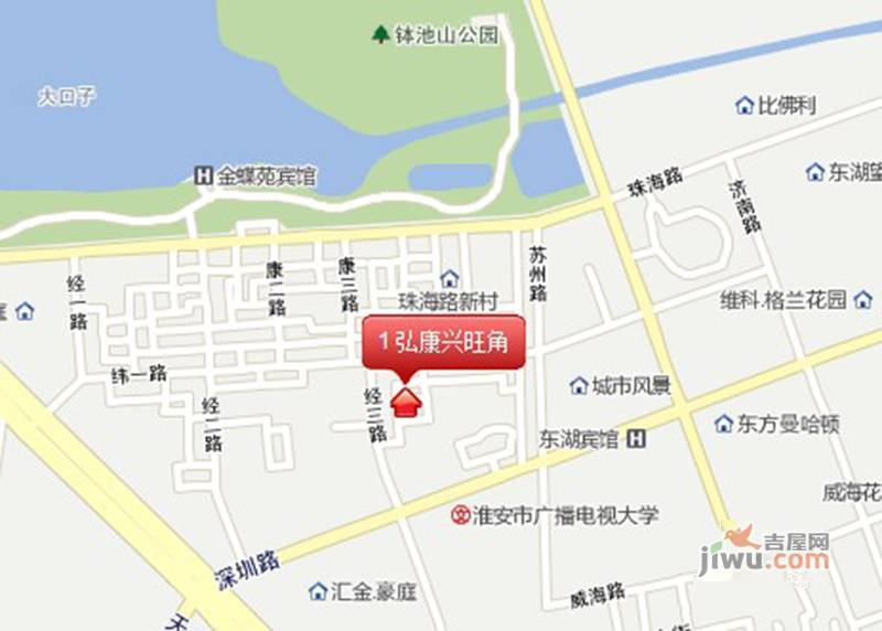 淮安钵池山公园地图图片