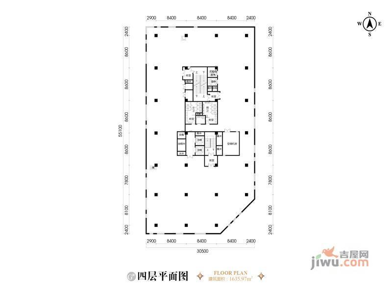 金宇国际写字楼2室2厅1卫户型图