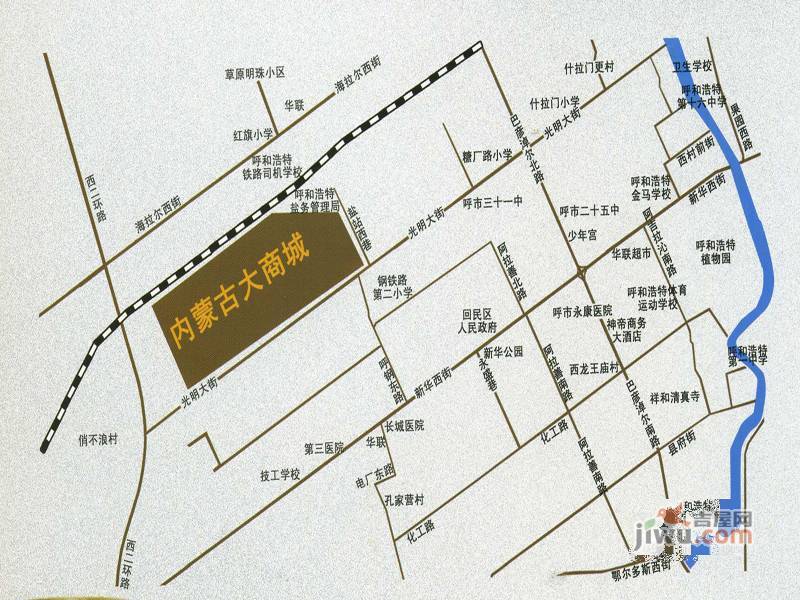 内蒙古大商城位置交通图2