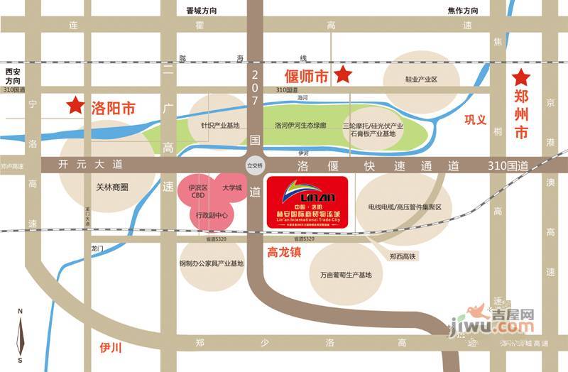 林安国际商贸物流城位置交通图