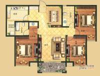 中富锦园3室2厅2卫131.6㎡户型图